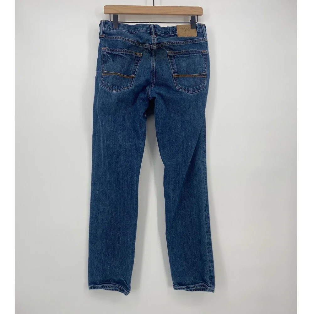 Abercrombie & Fitch Jeans 30x30 Blue Button Fly Straight Leg Denim Excellent